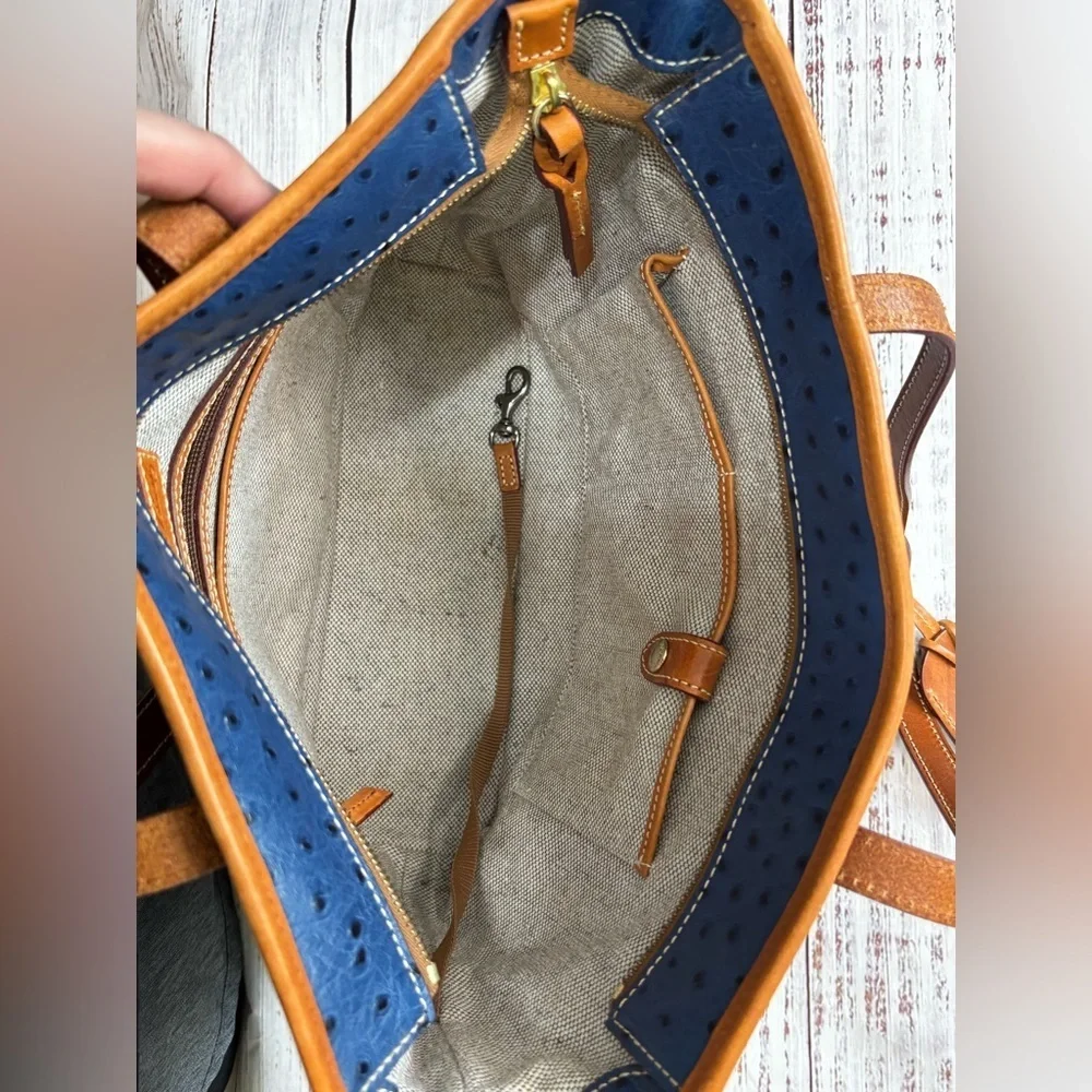 Women’s Dooney & Bourke Ostrich Charleston Shopper Bag - Picture 11 of 11